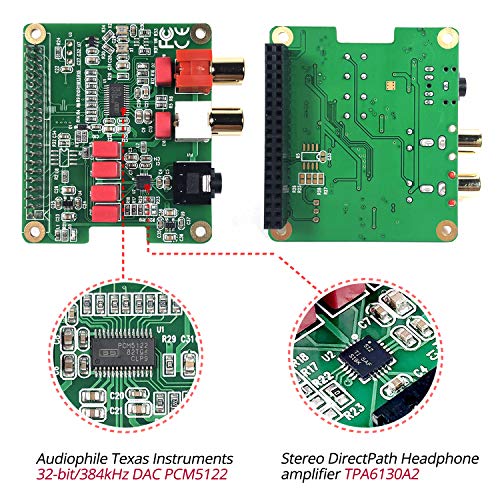 InnoMaker Rasp Pi HiFi DAC Hat PCM5122 Audio Sound Card Expansion Board for Raspberry Pi 4 3 B B+ Pi Zero W