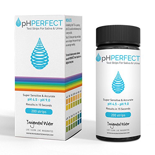 Invigorated Water pH Kit de 200 Tiras reactivas - Determinan el pH en orina y Saliva - para Ajustar el pH Corporal