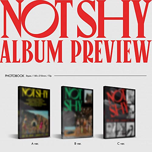 ITZY Album - NOT SHY [ A ver. ] CD + Photobook + Photocards + Lyric Accordion Book + TATTOO STICKER + POSTCARD SET + OFFICIAL POSTER + FREE GIFT