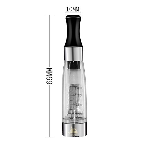 IXIGER 5 x CE4 Transparente Claro Vapor Atomizador para E-Cig Clearomizer para Ego E-Cigarrillo Cigarrillo Electrónico No Nicotina