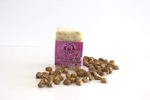 Jabón de manos de rosa mosqueta y chufa. Marca Món Orxata. Pastilla de 100 g.