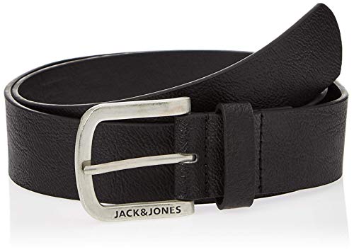 JACK & JONES Jacharry Belt Noos Cinturón, Negro (Black Detail, 90 para Hombre