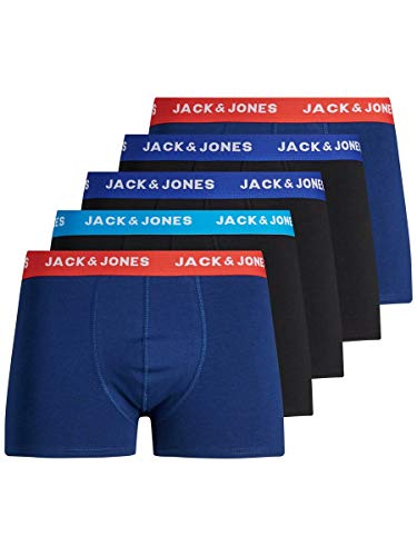 Jack & Jones JacLee Trunks 5 Pack Bóxer, Azul (Surf The Web Detail: Surft The Web/Estate Blue/Blue Jewel), X-Large (Pack de 5) para Hombre