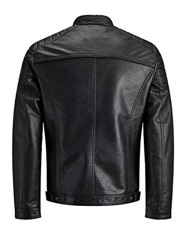 Jack & Jones Jcorocky Jacket Noos Chaqueta, Negro (Black Pattern: PU), Medium para Hombre