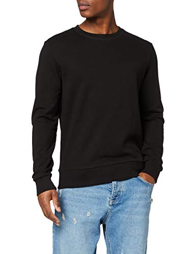 JACK & JONES Jjeholmen Sweat Crew Neck Noos, Suéter para Hombre, Negro (Black), X-Large