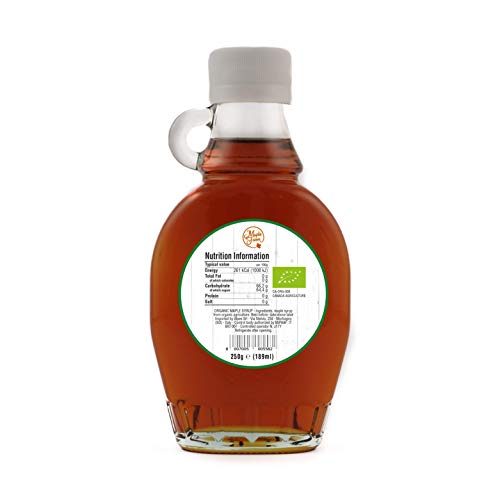 Jarabe de arce BIO - Grado A (Dark, Robust taste) - 189ml (250 g) - Miel de arce biológico - Sirope de arce - Organic maple syrup