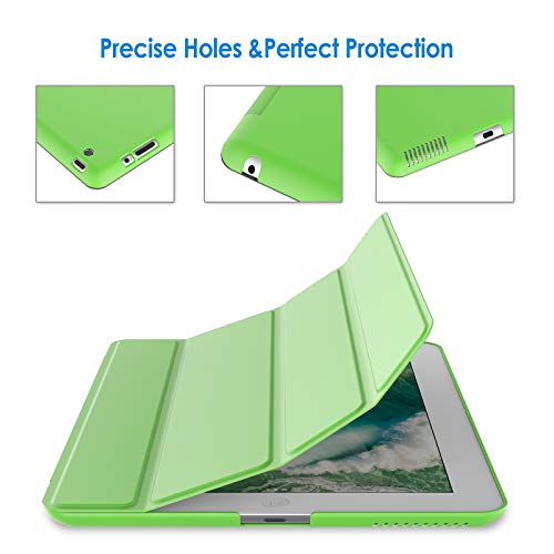 JETech Funda para iPad 4, iPad 3 y iPad 2, Carcasa con Soporte Función, Auto-Sueño/Estela (Verde)