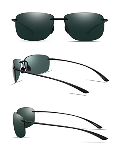 JIM HALO Deporte Gafas de Sol Para Hombre Mujer TR90 Sin Marco Borde Marco Irrompible Para Correr Pescar Béisbol Conducir Verde