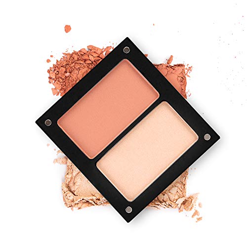 Jolly Dim Makeup - Set colorete e iluminador. Iluminador y colorete Paleta de maquillaje para rostro Perfecto para llevar contigo