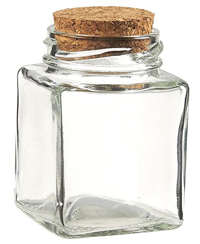 Juvale Botellas de vidrio transparente con tapas de corcho (100 ml, 12 unidades)