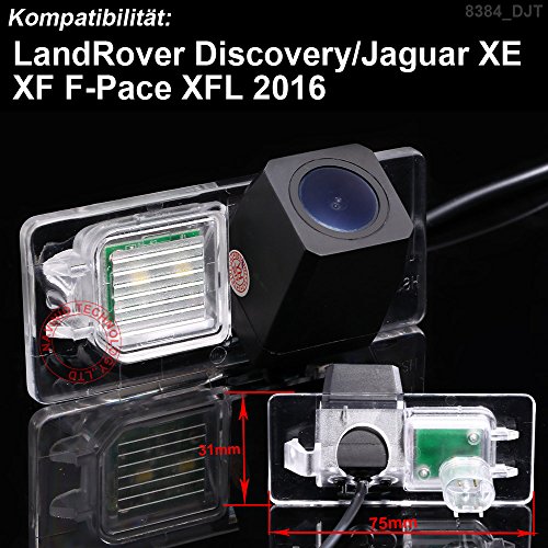 Kalakus HD Cámara de Visión Trasera in Luz de la Matrícula,Visión Nocturna & Impermeable Retrovisor Camara per Land Rover Discovery/Jaguar XE XF F-Pace XFL 2016