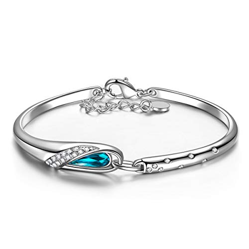 Kami Idea Regalos Dia de la Madre Brazaletes Pulseras Mujer Tous Mujer joyeria Cristal Swarovski Pulsera Regalos Originales para Mujer Mama Regalo Cumpleaños Pulseras de Amistad