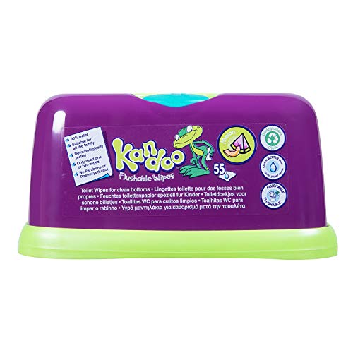 KANDOO boîte Rechargeable Distributrice de 55 Lingettes Melon Nouvelle Formule