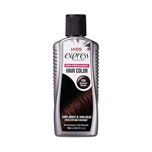 Kiss Express Color Semi- Permanent Darkest Brown 3.5oz by Kiss Express