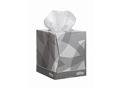 Kleenex 08834060 8834 Caja de Pañuelos Cúbicos, 12 Paquetes de 88 hojas, 2 Capas, Suaves y Resistentes, Sin Fragancia, Color: Blanco