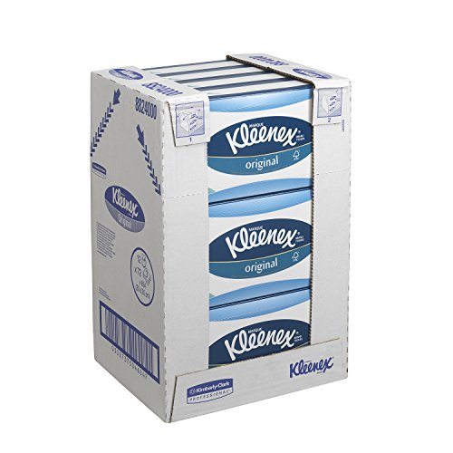 Kleenex 8824 Caja de Pañuelos, 12 Paquetes de 72 hojas, 3 Capas, Suaves y Resistentes, Sin Fragancia, Color: Blanco, Original, 08824000