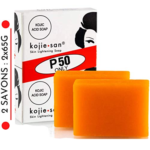 KOJIE SAN KOJIC SKIN WHITENING LIGHTENING SOAP 2 bars X 65 grams PUSA JAPAN Original by Kojie