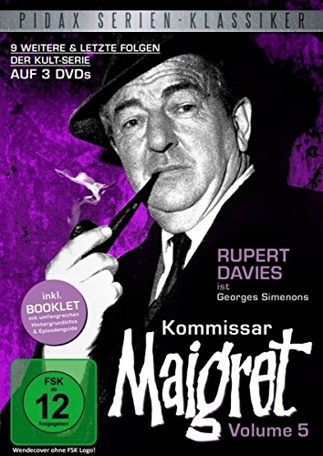 Kommissar Maigret, Vol. 5 / Die letzten 9 Folgen der legendären Kultserie mit Rupert Davies nach dem Romanen von Georges Simenon (Pidax Serien-Klassiker) [3 DVDs] [Alemania]