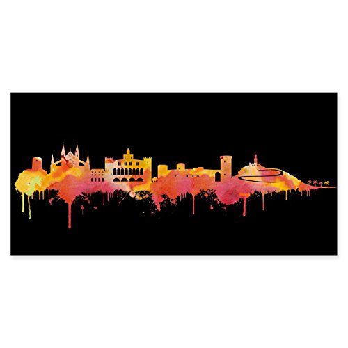 Kunstbruder Mallorca Stadt Skyline - Cuadro de pared (60 x 120 cm), diseño de ciudad