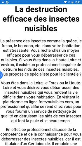 La destruction efficace des insectes nuisibles