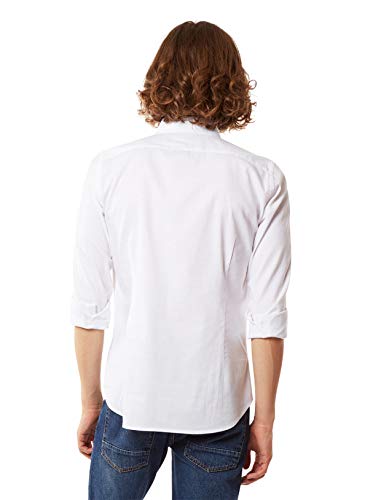 La Martina Leon Camisa Casual, Blanco (Optic White 00001), Medium para Hombre