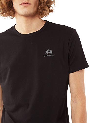 La Martina Marc Camiseta, Negro (Black 09999), XXX-Large para Hombre