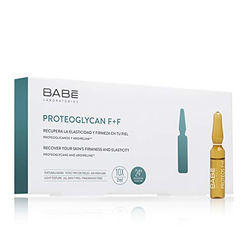 Laboratorios Babé - Ampollas Faciales Proteoglicanos + Argireline (10 Unidades), Hidratación 24 Horas, Rostro Rejuvenecido, Efecto Tensor, Efecto Botox, Efecto Flash, Reestructurante