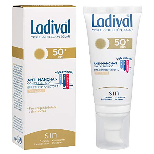 Ladival Protector Solar Facial Anti Manchas con Color - FPS 50+, 50 ml