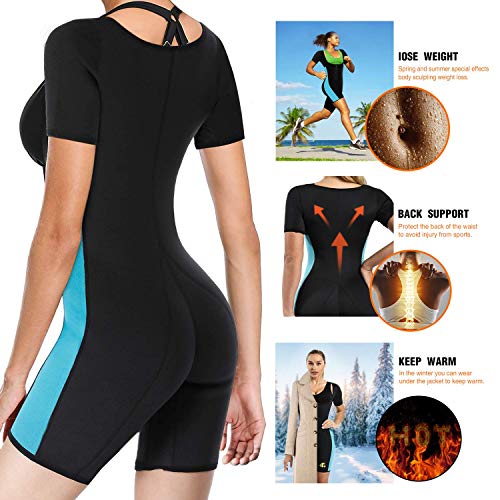 LaLaAreal Faja Reductora Adelgazante Abdomen Mujer Neopreno Body Moldeador para Deport Fiteness (S,Cremallera/Negro)