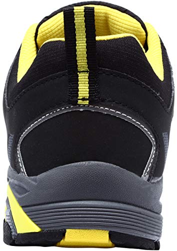 LARNMERN Zapatos de Seguridad para Hombre, Puntas de Acero Antideslizantes SRC Anti-Piercing Zapatos de Trabajo (47 EU Gris)