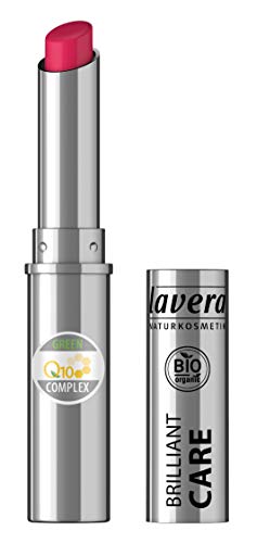 lavera Pintalabios Beautiful Lips Brilliant Care Q10 -Red Cherry 07, Lipstick, Barra de Labios, Colores delicados, Cosmética Natural, Bio, Maquillaje Organico 100% Certificado, 1.7 g