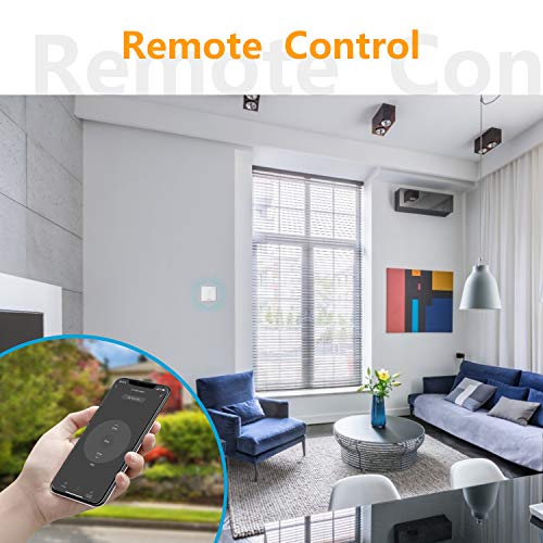 【LED Controlable】Alexa Interruptor Persiana, Maxcio Interruptor Inteligente Control por WiFi y Voz Compatible con Alexa y Google Home con Temporizador para Motor Tubular de Cortinas, 4 Piezas