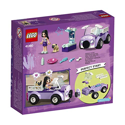 LEGO Friends - Clínica Veterinaria Móvil de Emma, juguete imaginativo de construcción para aventuras de mascotas (41360)