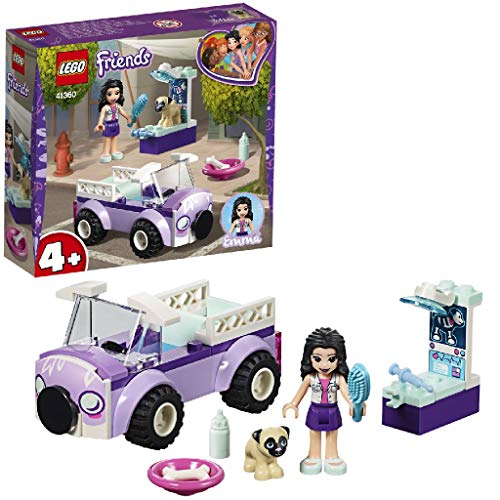 LEGO Friends - Clínica Veterinaria Móvil de Emma, juguete imaginativo de construcción para aventuras de mascotas (41360)