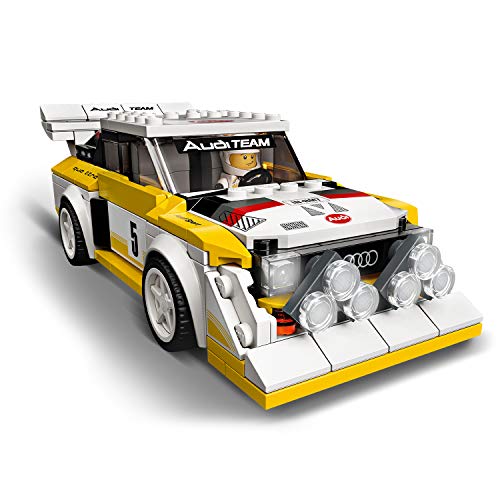 LEGO Speed Champions - 1985 Audi Sport quattro S1, Juego de Construcción de Coche de Carreras de Juguete, Incluye Minifigura del Conductor (76897)