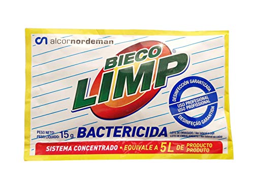 Lejia En Polvo Biecolimp Bactericida Tipo A Sobre 15 Gr. (5 Lts.) Registro Ha. Precio por sobre