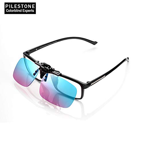 Lentes para daltónicos PILESTONE TP-029 (Tipo B) Lentes correctivos para daltónicos Lentes con clip para rojo-verde – Para todos losTipos de Daltonismo