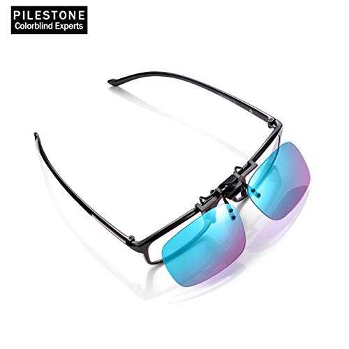 Lentes para daltónicos PILESTONE TP-029 (Tipo B) Lentes correctivos para daltónicos Lentes con clip para rojo-verde – Para todos losTipos de Daltonismo