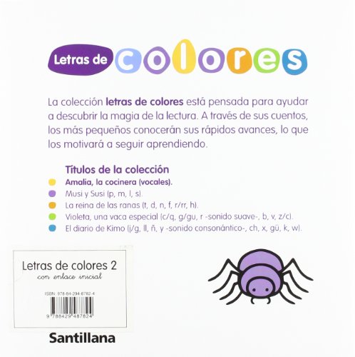 Letras de colores, lectoescritura, Educación Infantil. Cuaderno 2