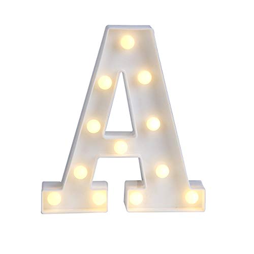 Letras LED iluminadas con luz blanca cálida, luz nocturna para casa, fiestas, bares, bodas o decoración de fiestas