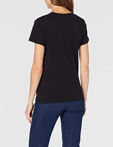 Levi's The Perfect Tee, Camiseta para Mujer, Negro (Large Batwing Black 201), Small