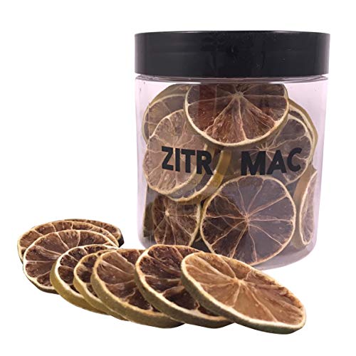 Lima deshidratado para cóctel. Fruta deshidratada sin azúcar para coctel /decoración / repostería / navidad / bebidas. Rodaja de lima seca 100% natural sin aditivos. Tarro grande 130 Gr