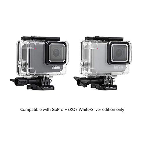 Linghuang Carcasa Impermeable para GoPro Hero 7 Silver/White, la Funda Protectora Incluye Soporte y Tornillo para la cámara de acción (Incompatible con GoPro Hero 7 Black)