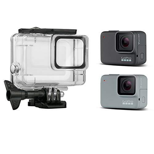 Linghuang Carcasa Impermeable para GoPro Hero 7 Silver/White, la Funda Protectora Incluye Soporte y Tornillo para la cámara de acción (Incompatible con GoPro Hero 7 Black)