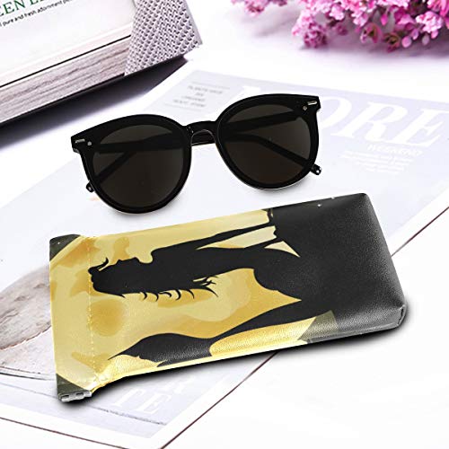 linomo Fantasie - Funda para gafas de sol con diseño de sirena y luna, microfibra, piel, bolsa de almacenamiento para gafas y teléfonos móviles