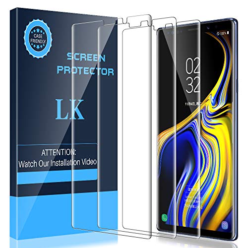 LK Protector de Pantalla para Samsung Galaxy Note 9 Protector de Pantalla,[3 Piezas] [Admite la función de Huella Digital] [Película Protectora de TPU][Alta Definición y Sensibilidad]