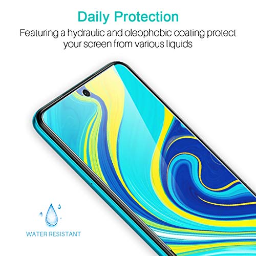 LK Protector de Pantalla para Xiaomi Redmi Note 9S / Note 9 Pro/Note 9 Pro MAX Cristal Templado, [3 Pack] [9H Dureza] [Equipado con Marco de posicionamiento] Vidrio Templado Screen Protector, LK-X-31