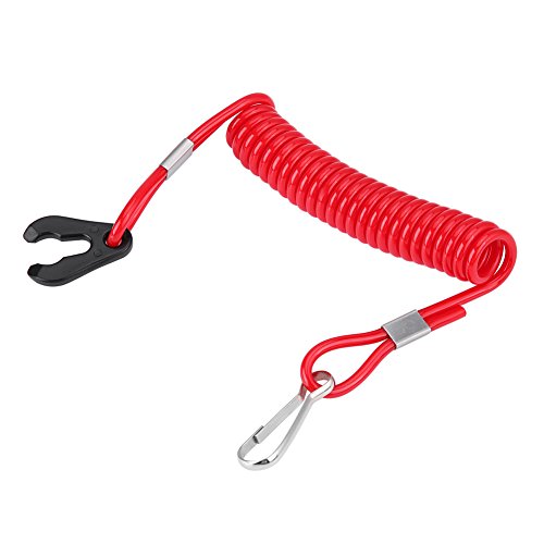 Llave del interruptor de parada del motor Cordón Cuerda de sujeción, Llave del interruptor de parada de emergencia del motor de encendido Lanyard Clip de cuerda para todas las series