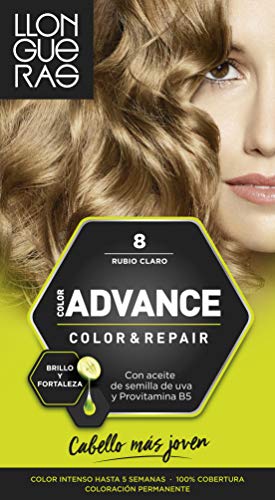 Llongueras Advance Tinte de Cabello Permanente Tono #8 Rubio Claro