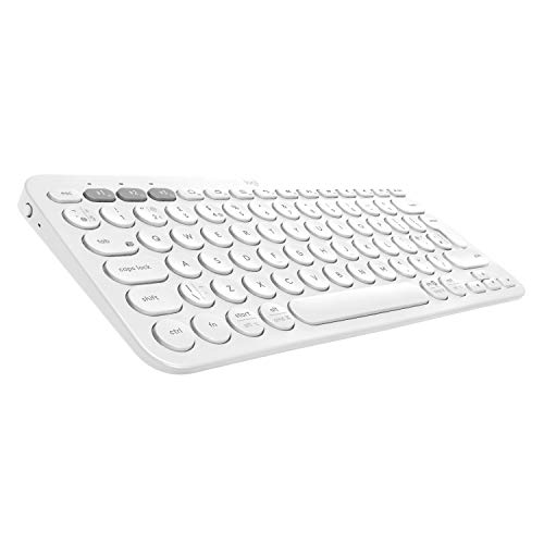 Logitech K380 - Teclado inalámbrico, Bluetooth multidispositivo con Easy-Switch para hasta 3 dispositivos, compacto PC, portátiles, Windows, Mac, Chrome OS, Android, iPad OS, Apple TV, Color Blanco